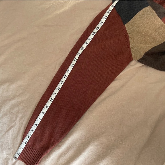 Vintage Oscar de la Renta Multicolored Checkered Pullover Crewneck Sweater - Picture 9 of 9